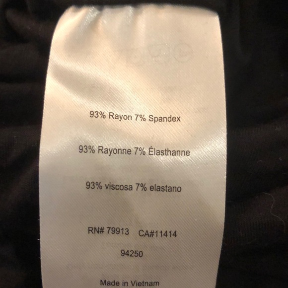 NWT! Crossed back ruched black dress - Picture 4 of 4